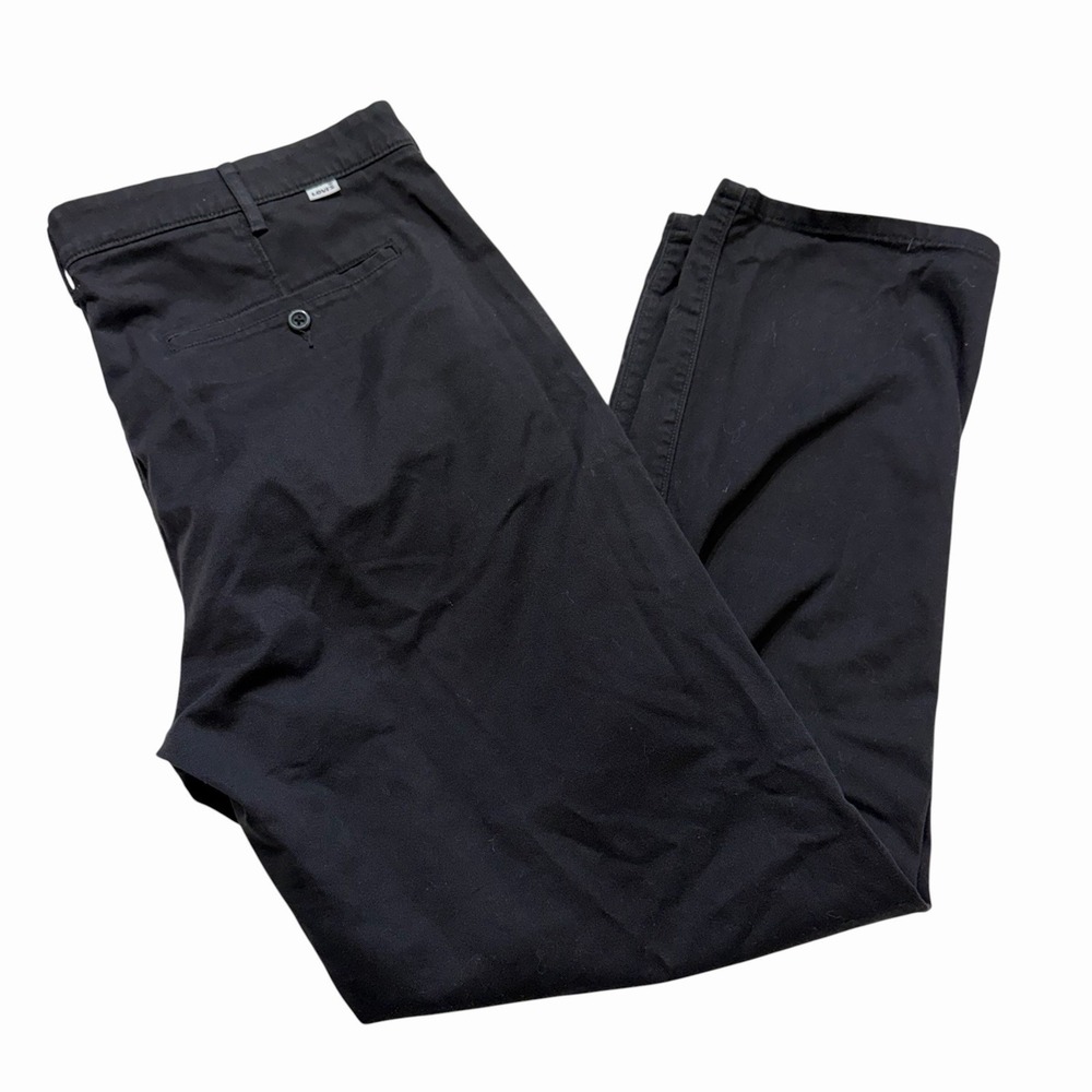 Levi Strauss Black Chino Pants Mens Stretch‎ Straight Casual Work